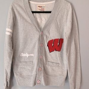 Press Box Wisconsin Badgers Cardigan Size M